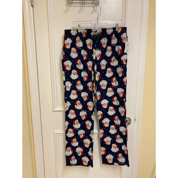 Old Navy Christmas Holiday 100% Cotton Flannel “Santa” Pajama Pants-Large-NEW - Picture 1 of 8